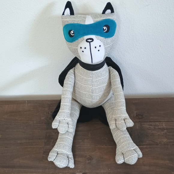 Pillowfort Caper Cat Superhero Plush 23" - Blue‎ Mask Black Cape Target Rare - Picture 1 of 13